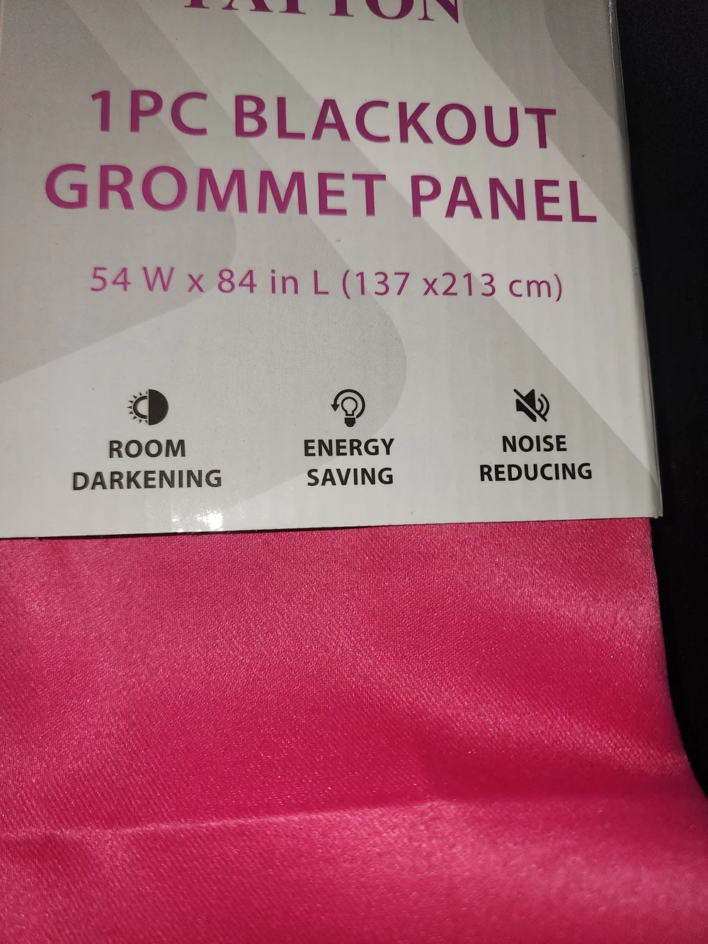 2 Pieces Blackout Grommet Curtain Panel in Fuchsia 54x84